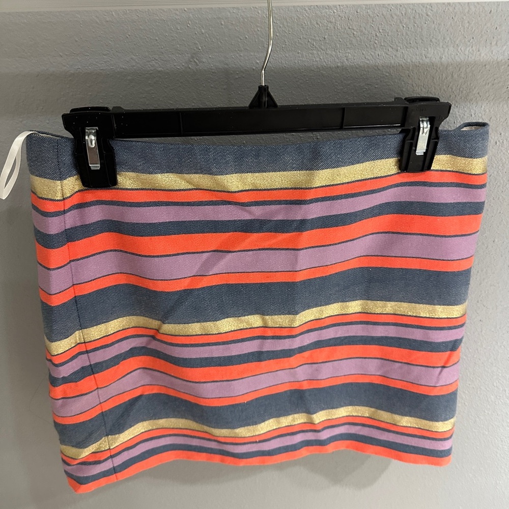 - JCREW  Striped Skirt in Fun Summer Colors Summer Mini US 4